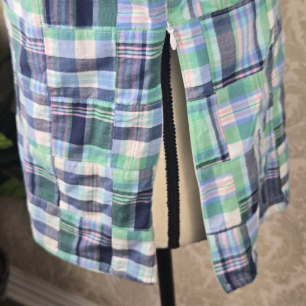 Talbots Size Small Plaid Patchwork Sleeveless Top… - image 6